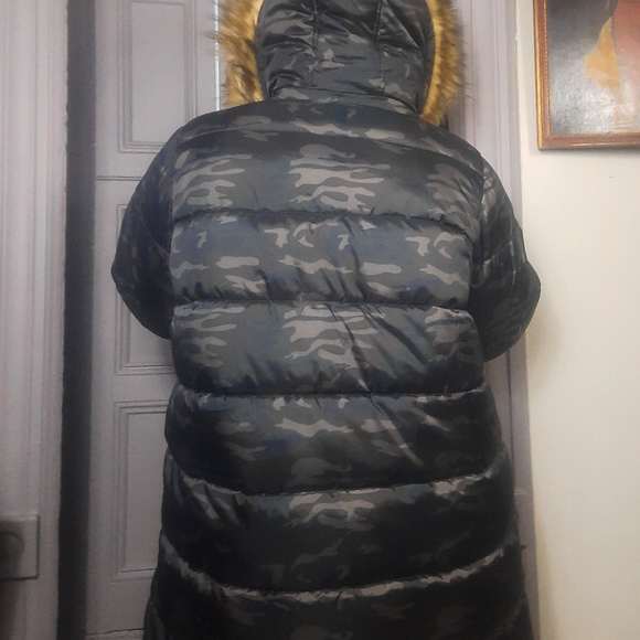 Lane Bryant Army Fatigue Puffer Coat - Picture 4 of 5